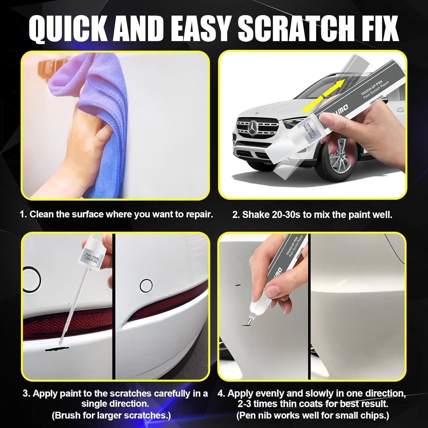 KIKIMO Pintura de Retoque para Mercedes-Benz Azul Metálico 12ml