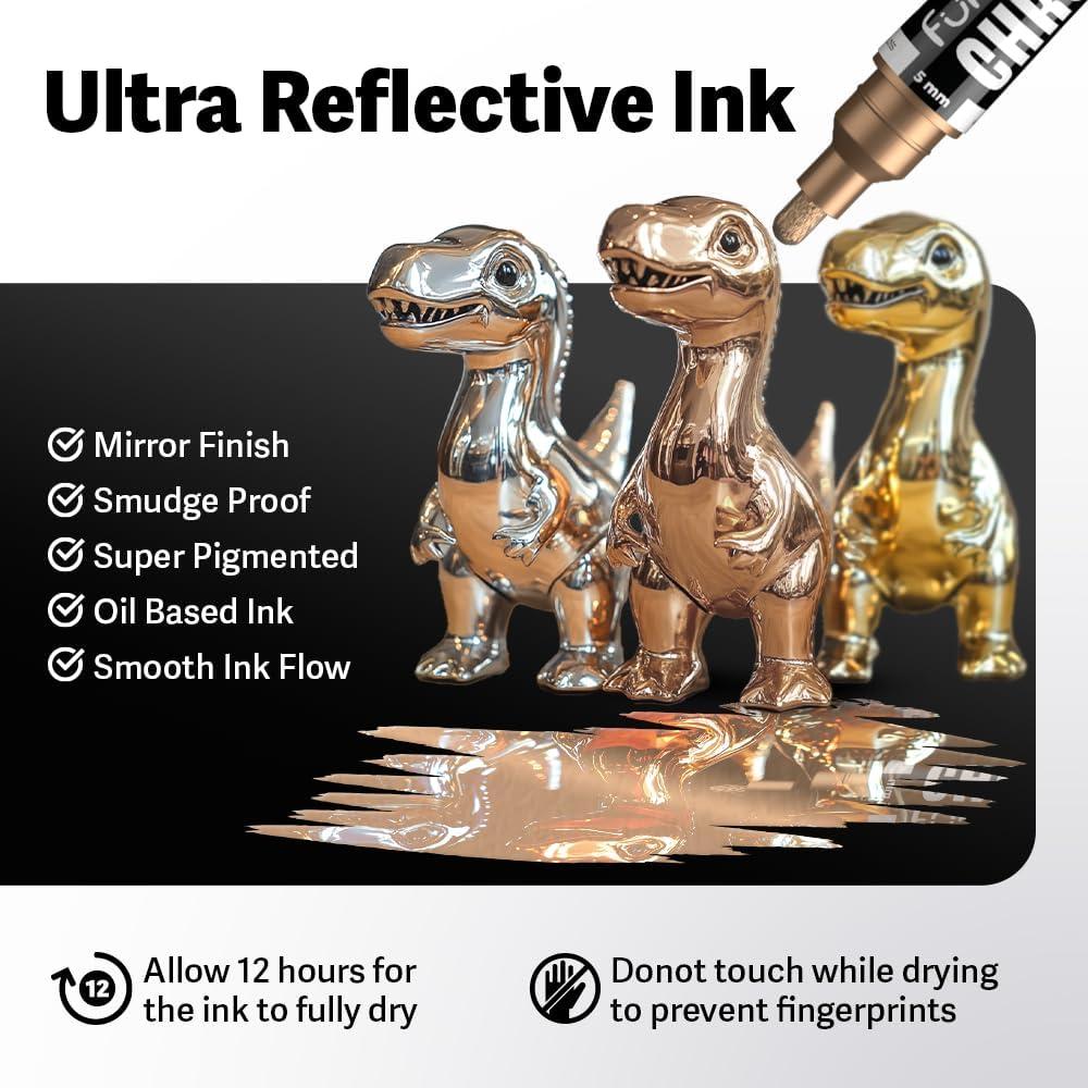 Set de 4 Marcadores Metálicos Funcils Doble Punta 1-5mm