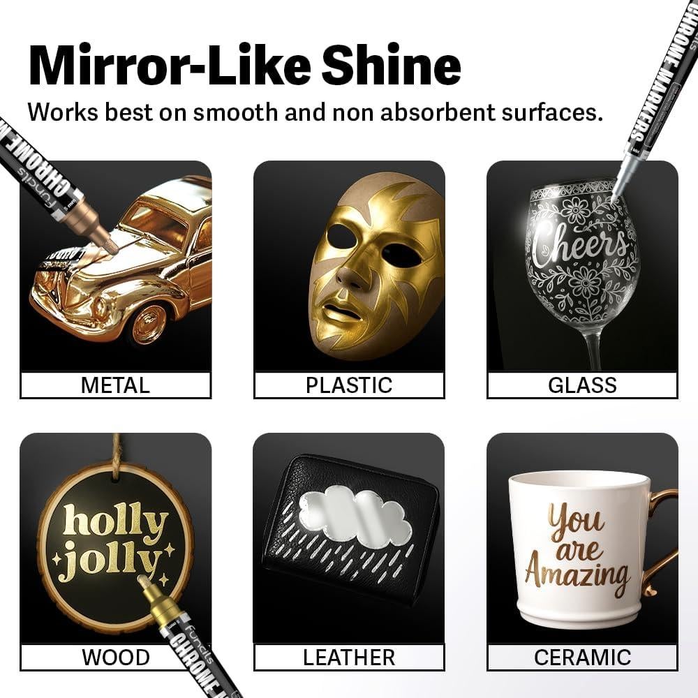 Set de 4 Marcadores Metálicos Funcils Doble Punta 1-5mm