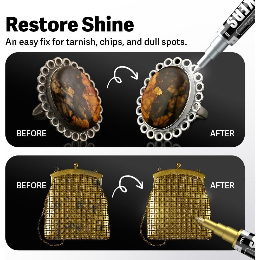 Set de 4 Marcadores Metálicos Funcils Doble Punta 1-5mm