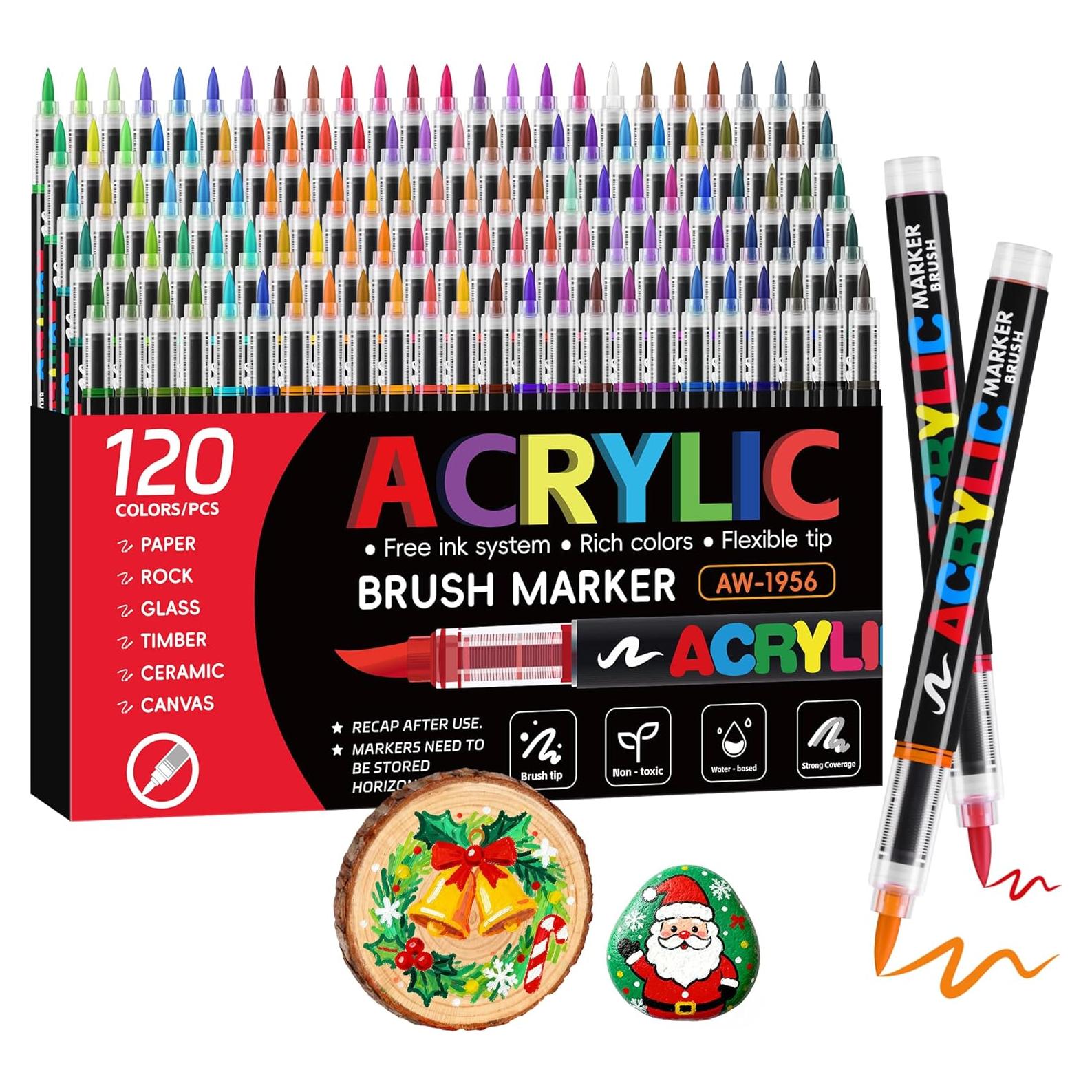 Marcadores de Pintura Acrílica Tongfushop 120 Colores Multicolor