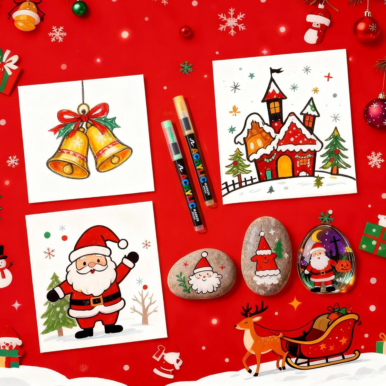 Marcadores de Pintura Acrílica Tongfushop 120 Colores Multicolor