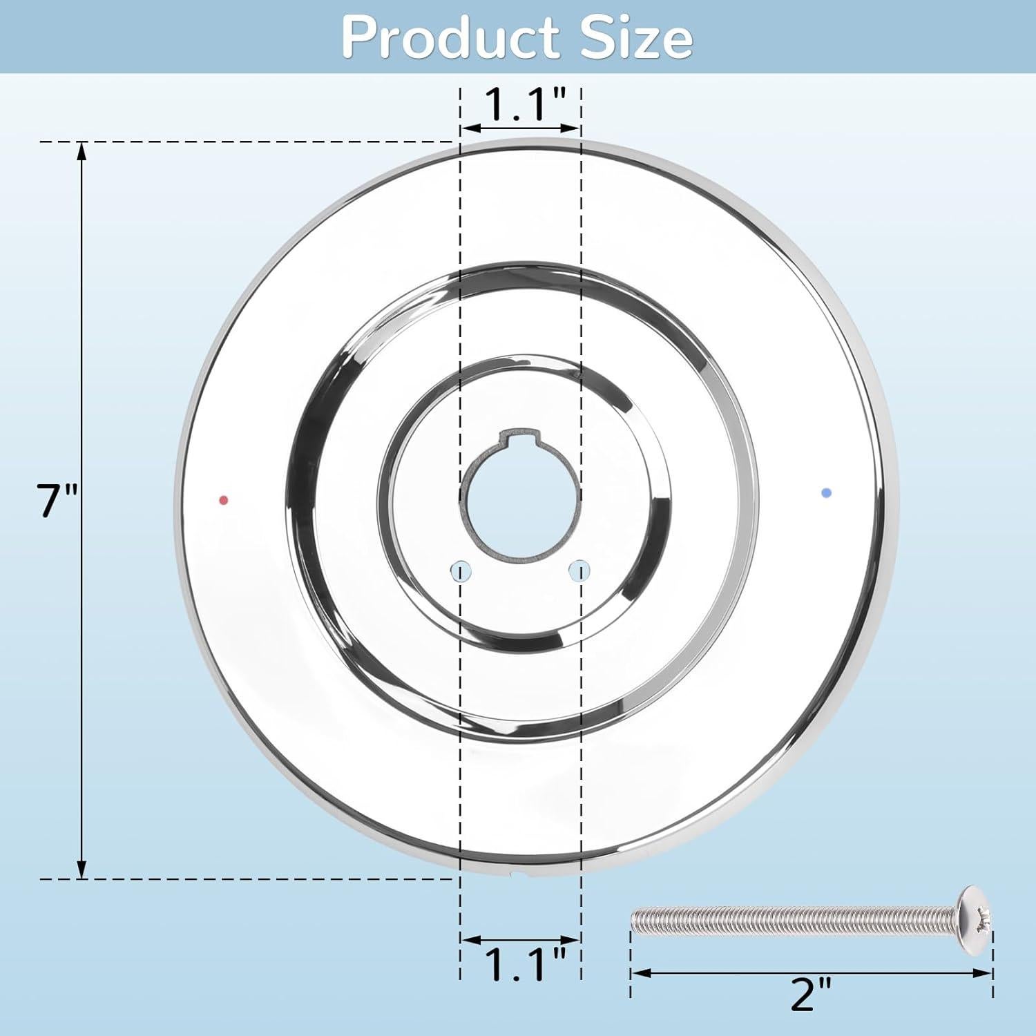 Reemplazo Escudo Moen 16090 Chateau Cromo para Grifos Ducha