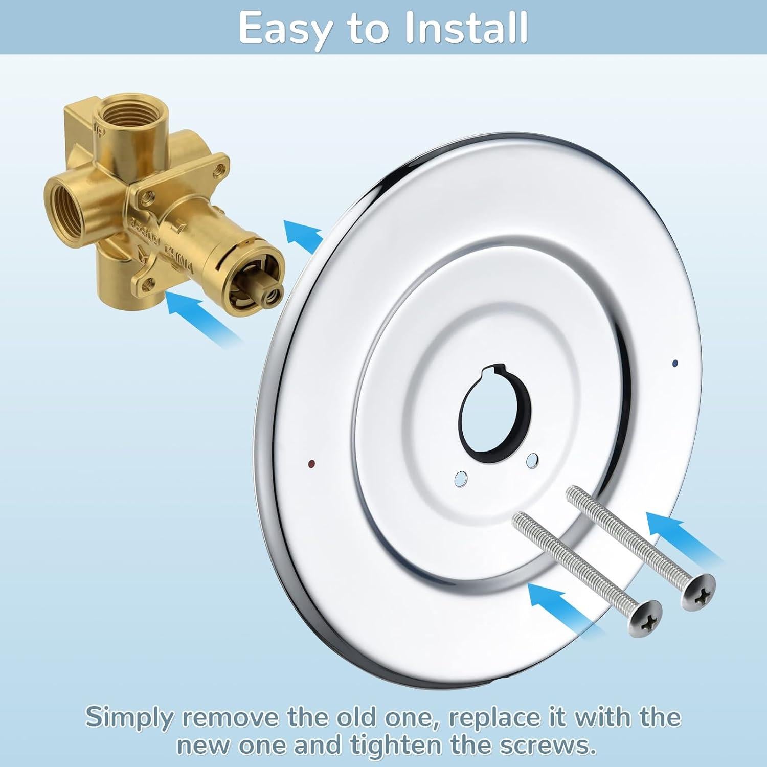 Reemplazo Escudo Moen 16090 Chateau Cromo para Grifos Ducha