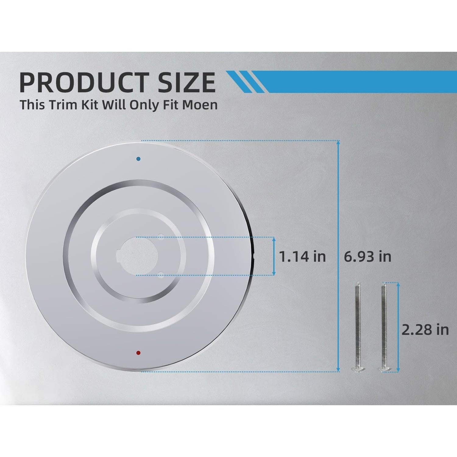 Placa de Cubierta Moen 16090 para Grifos de Ducha Cromo