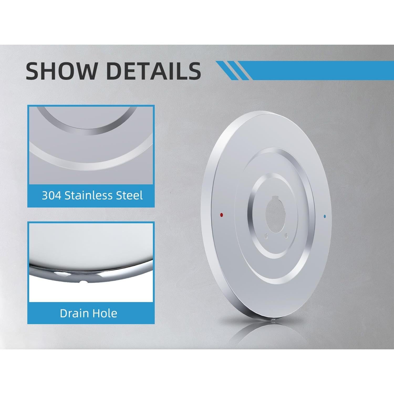 Placa de Cubierta Moen 16090 para Grifos de Ducha Cromo