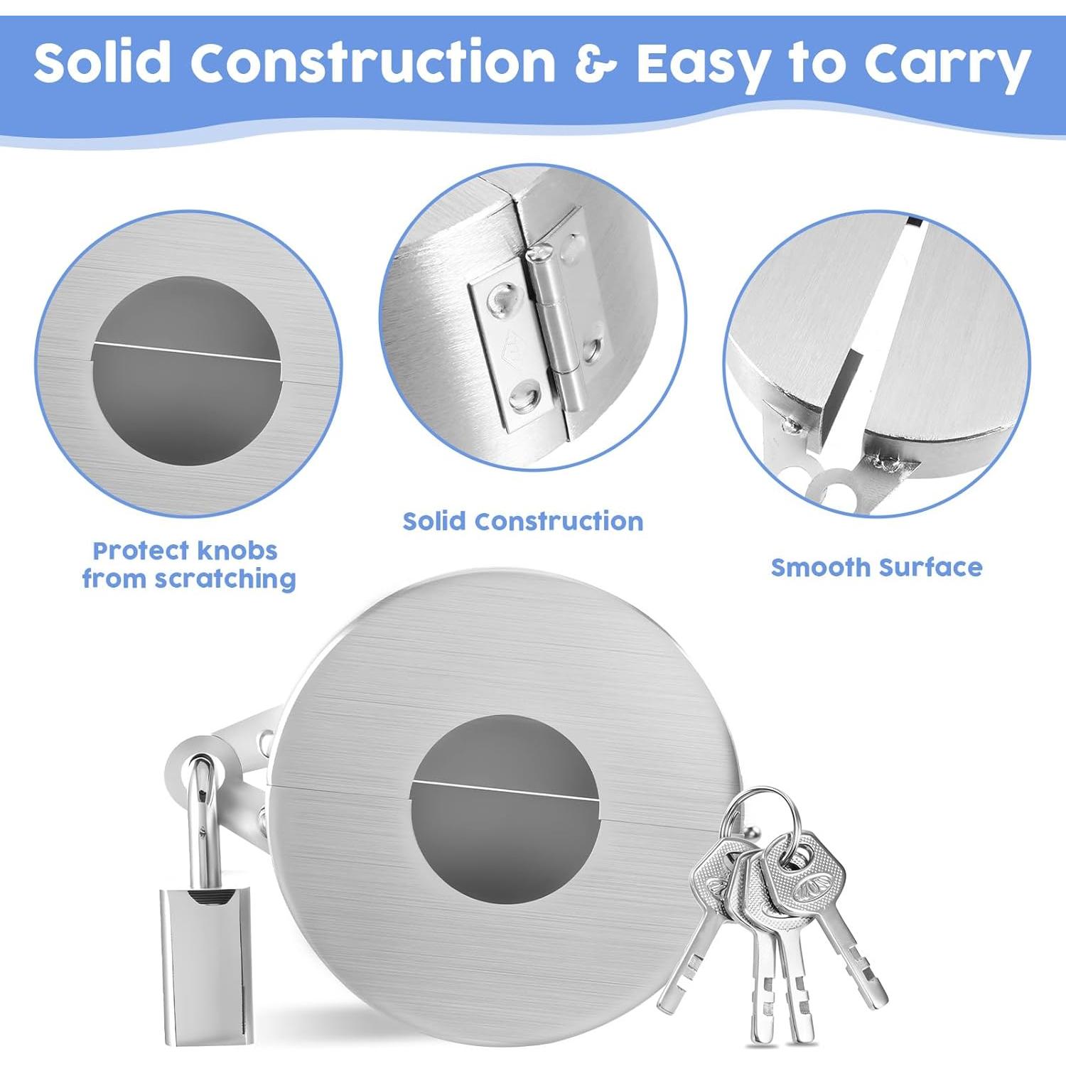 Dispositivo de Bloqueo de Manija de Puerta Simarro Plata