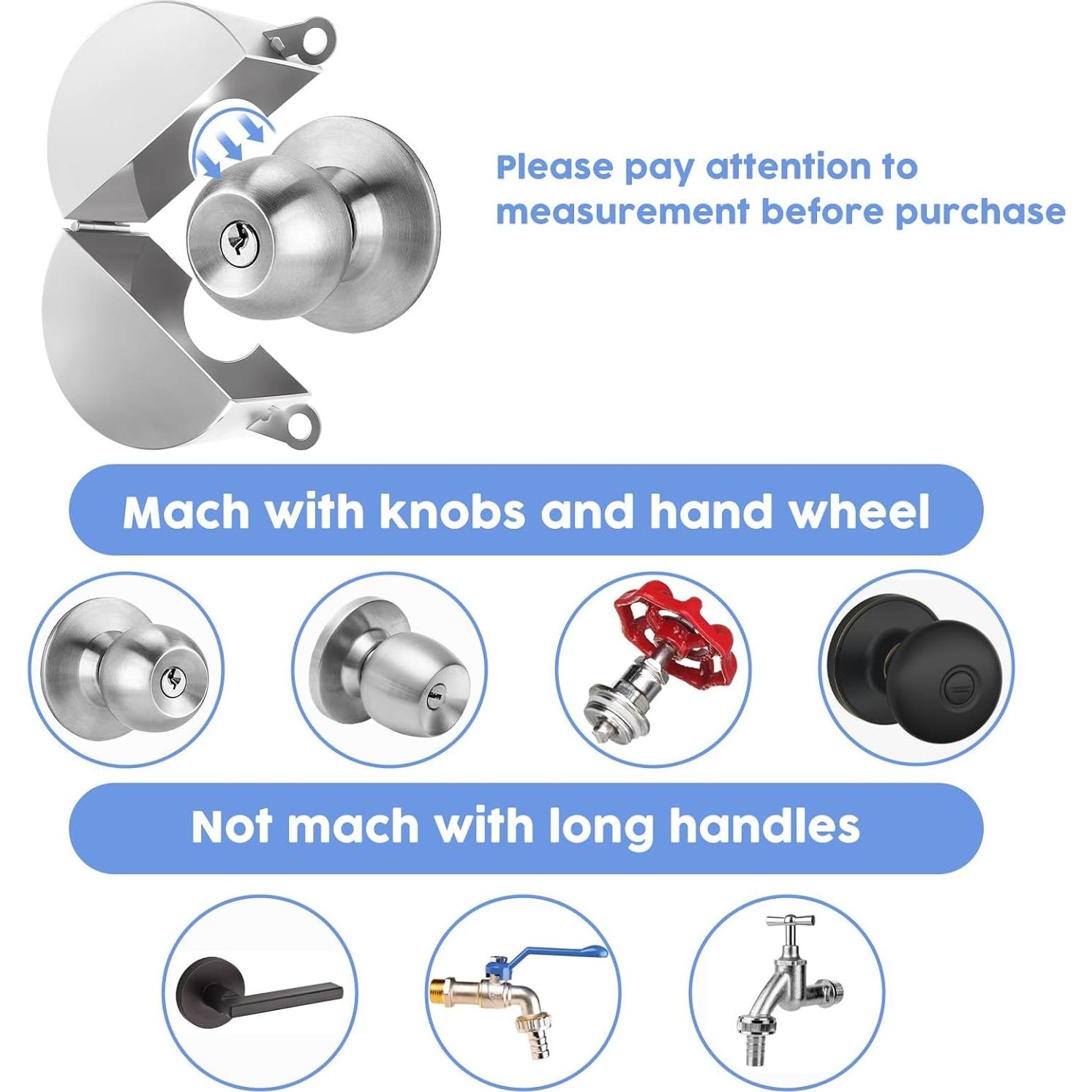 Dispositivo de Bloqueo de Manija de Puerta Simarro Plata