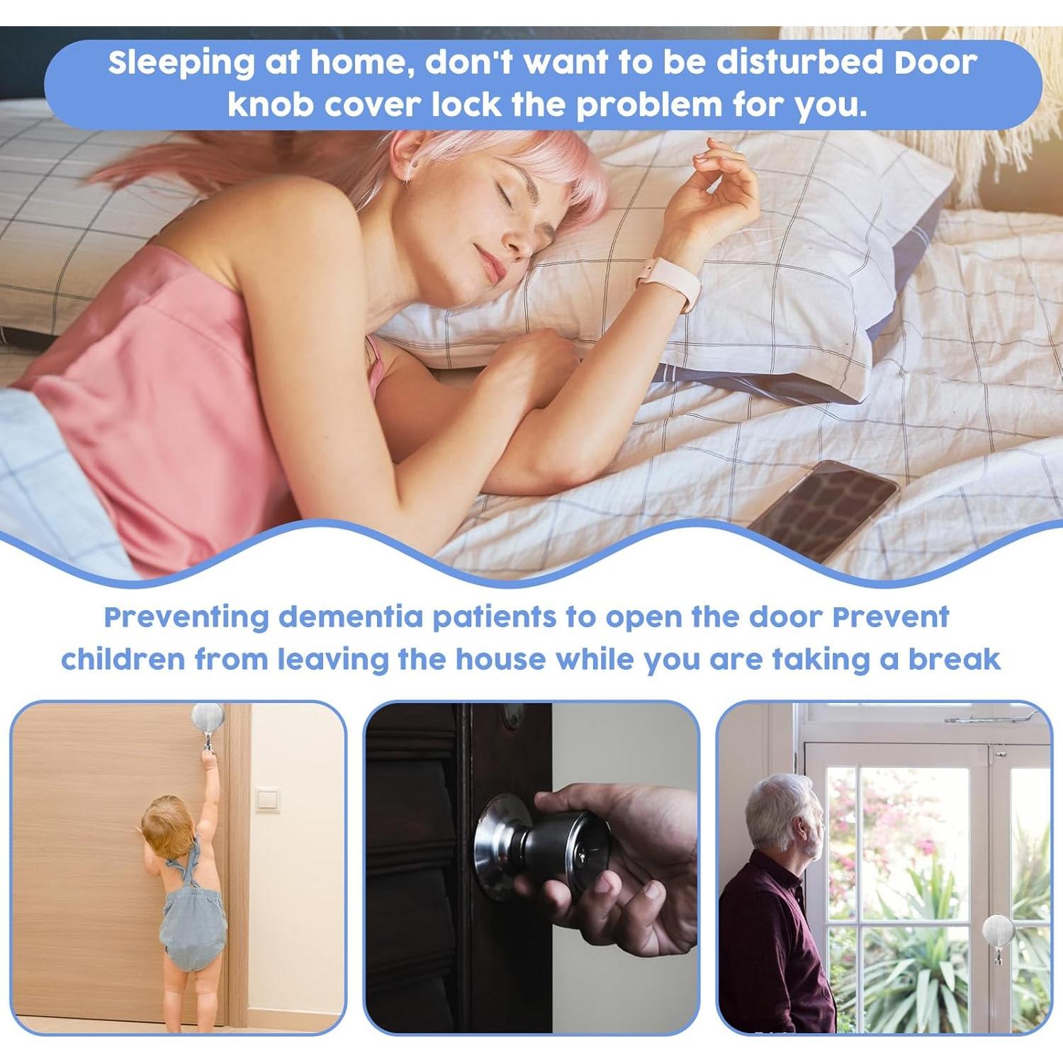 Dispositivo de Bloqueo de Manija de Puerta Simarro Plata