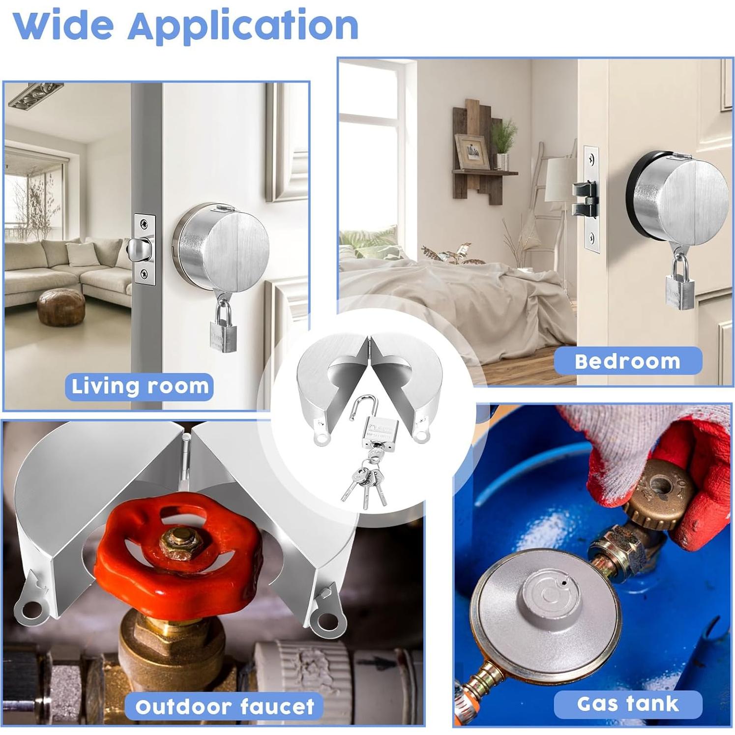 Dispositivo de Bloqueo de Manija de Puerta Simarro Plata