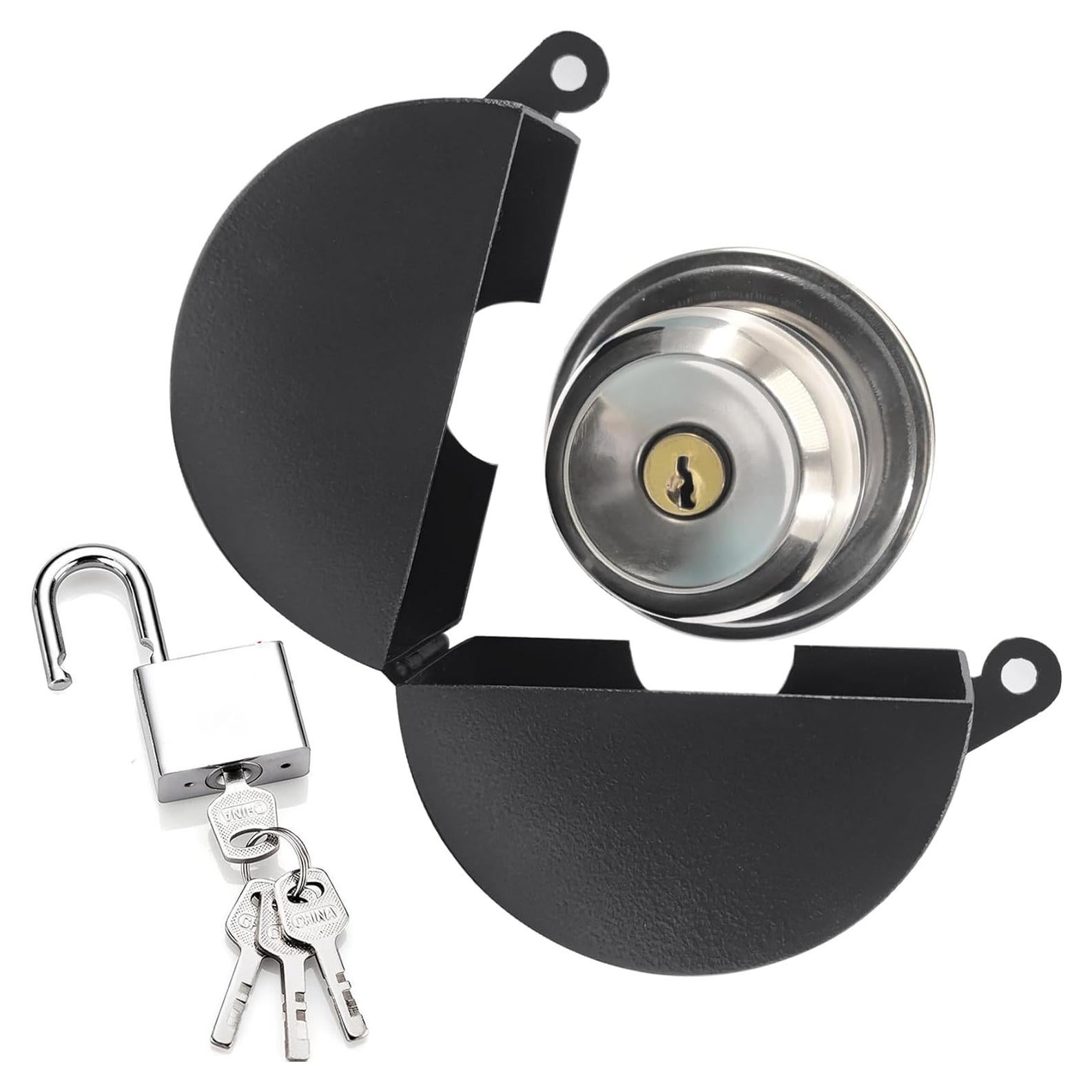 Bloqueo de Pomo de Puerta PILISPARK - Acero Inoxidable Negro