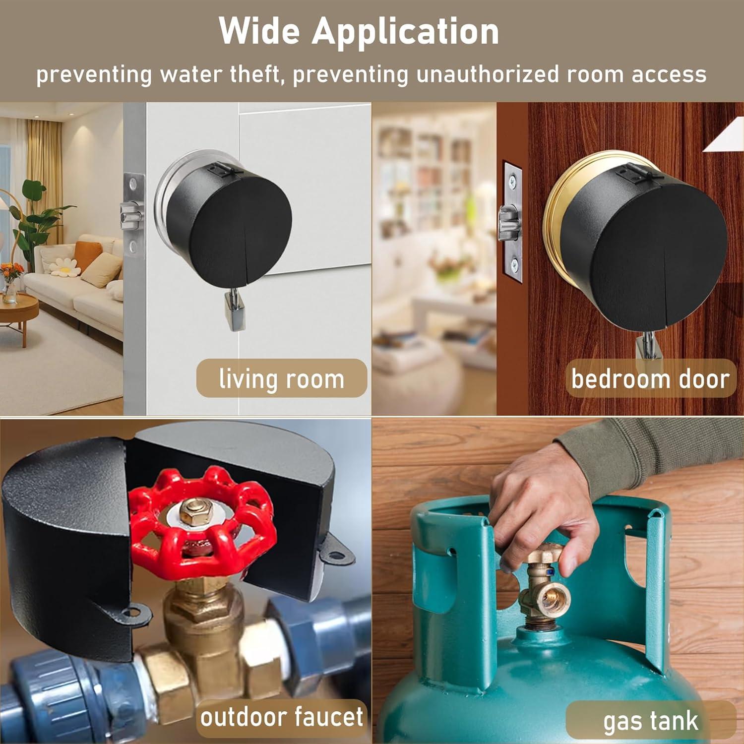 Bloqueo de Pomo de Puerta PILISPARK - Acero Inoxidable Negro