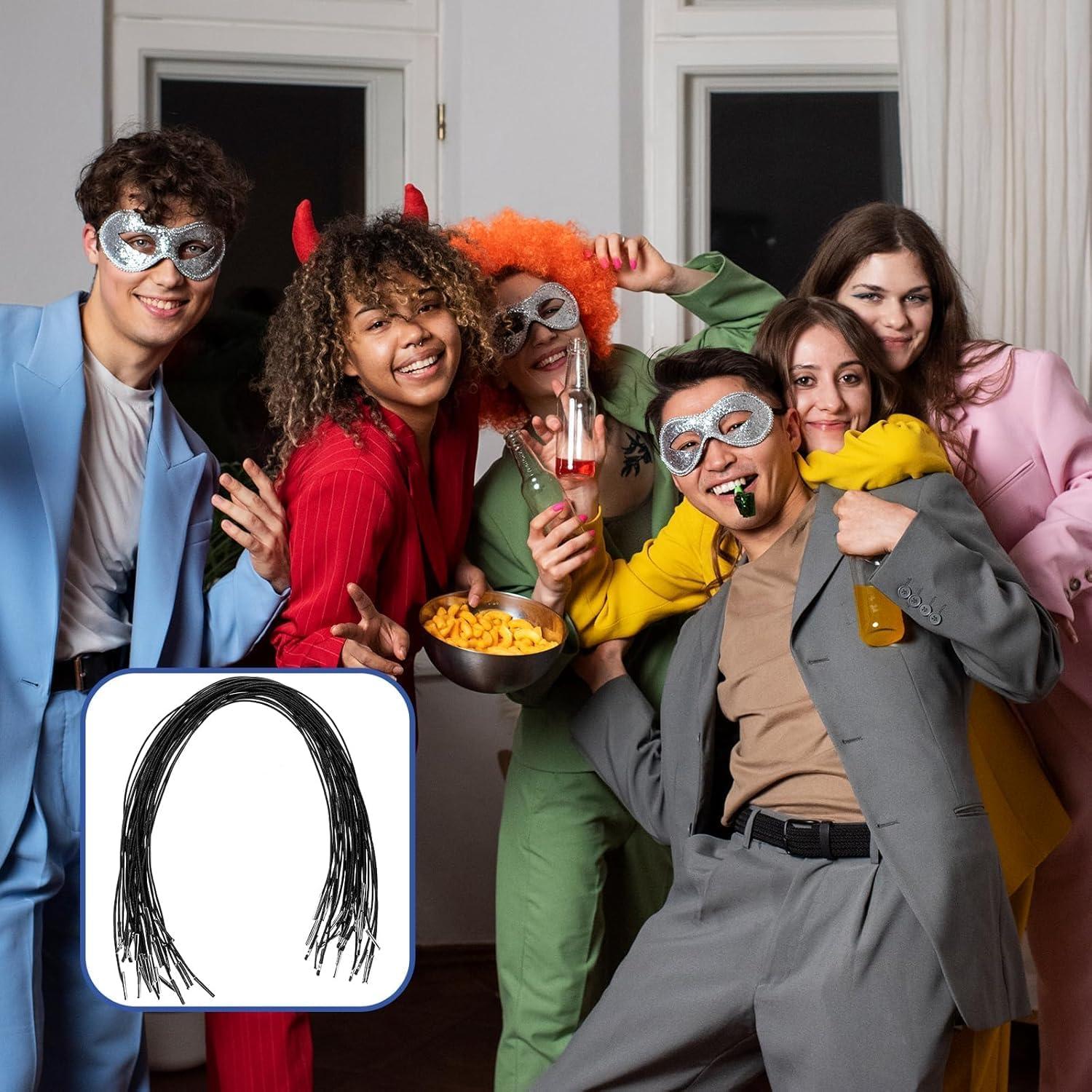 50 Cuerdas Elásticas de 30 cm con Extremos de Metal Fampery