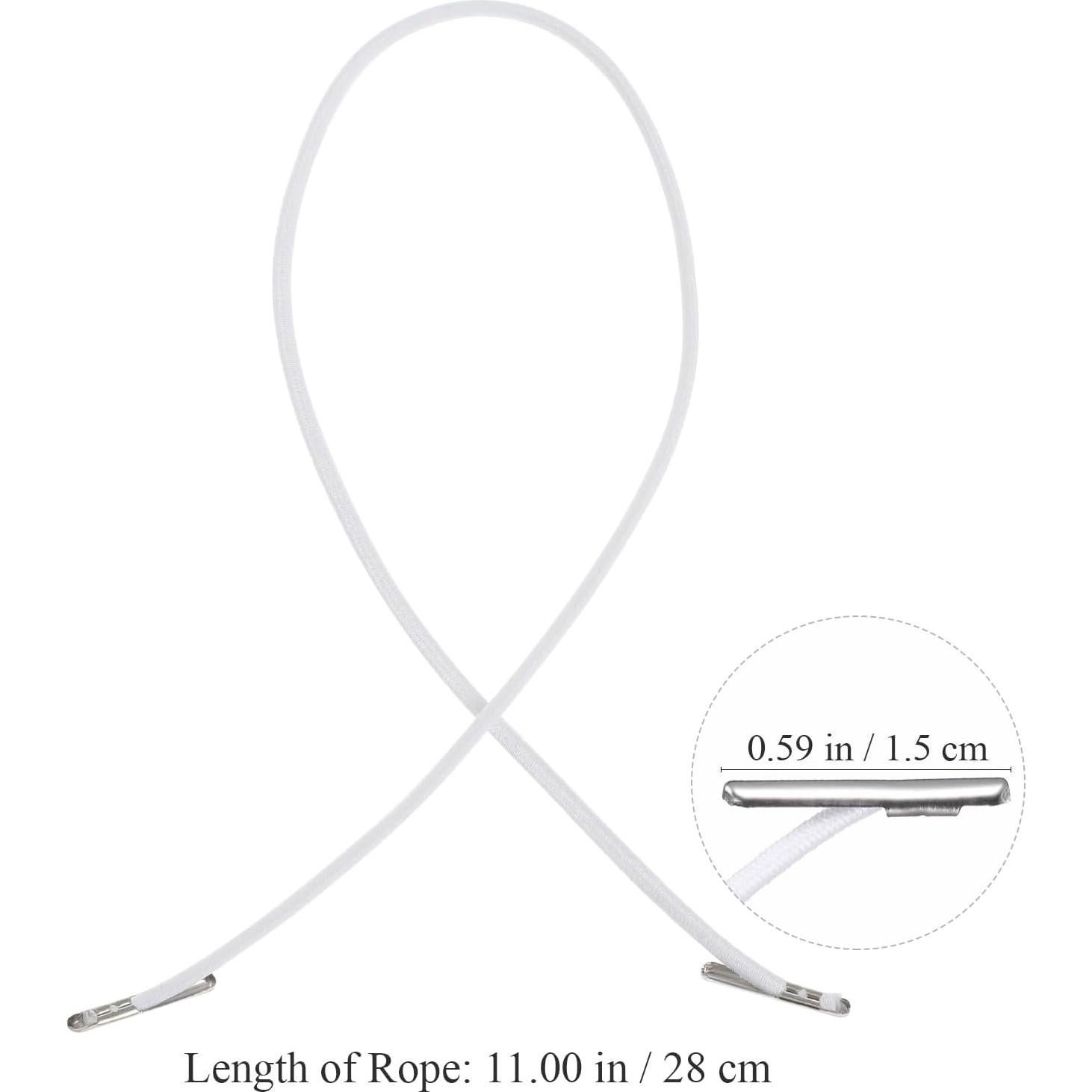 Cuerdas Elásticas TEHAUX 50pcs para Sombreros y Máscaras 29cm