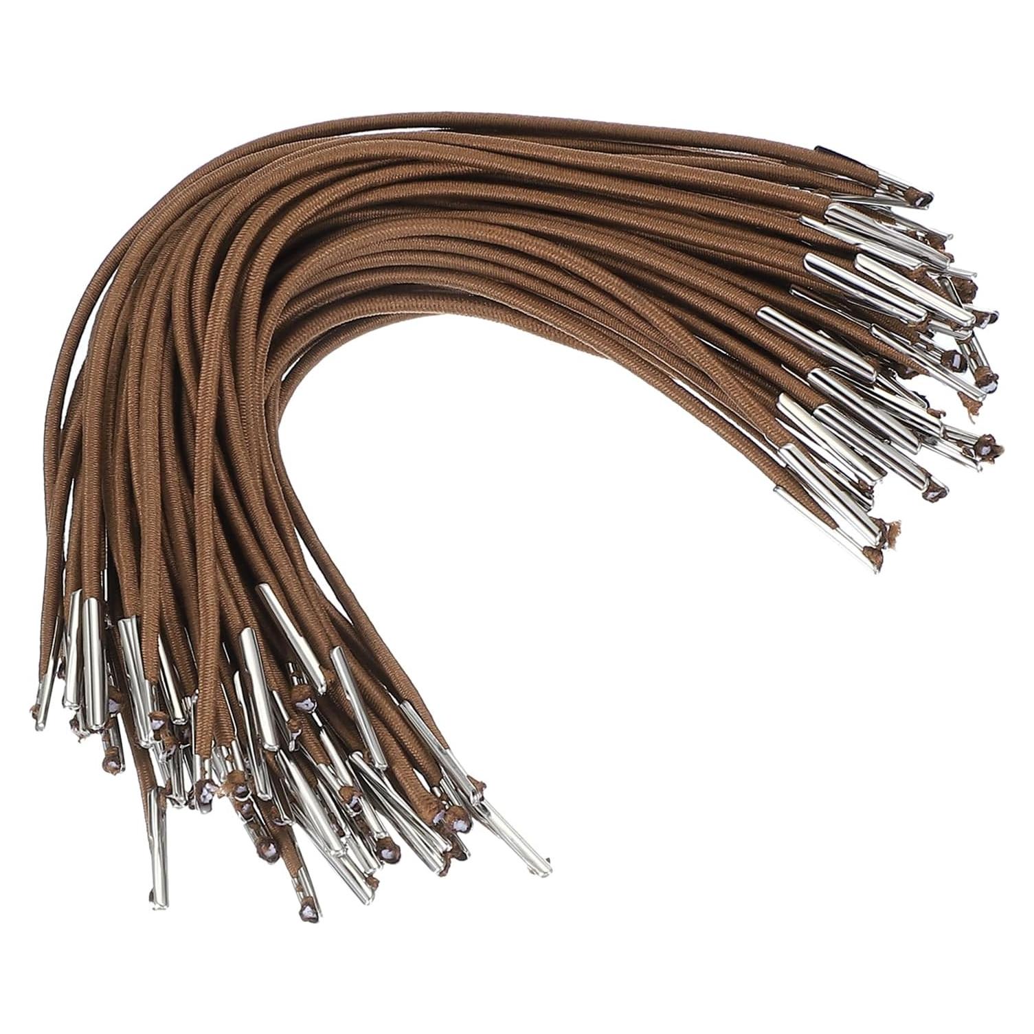 Cordón Elástico con Púas PATIKIL 16.5 cm 50 Pcs 2 mm Marrón