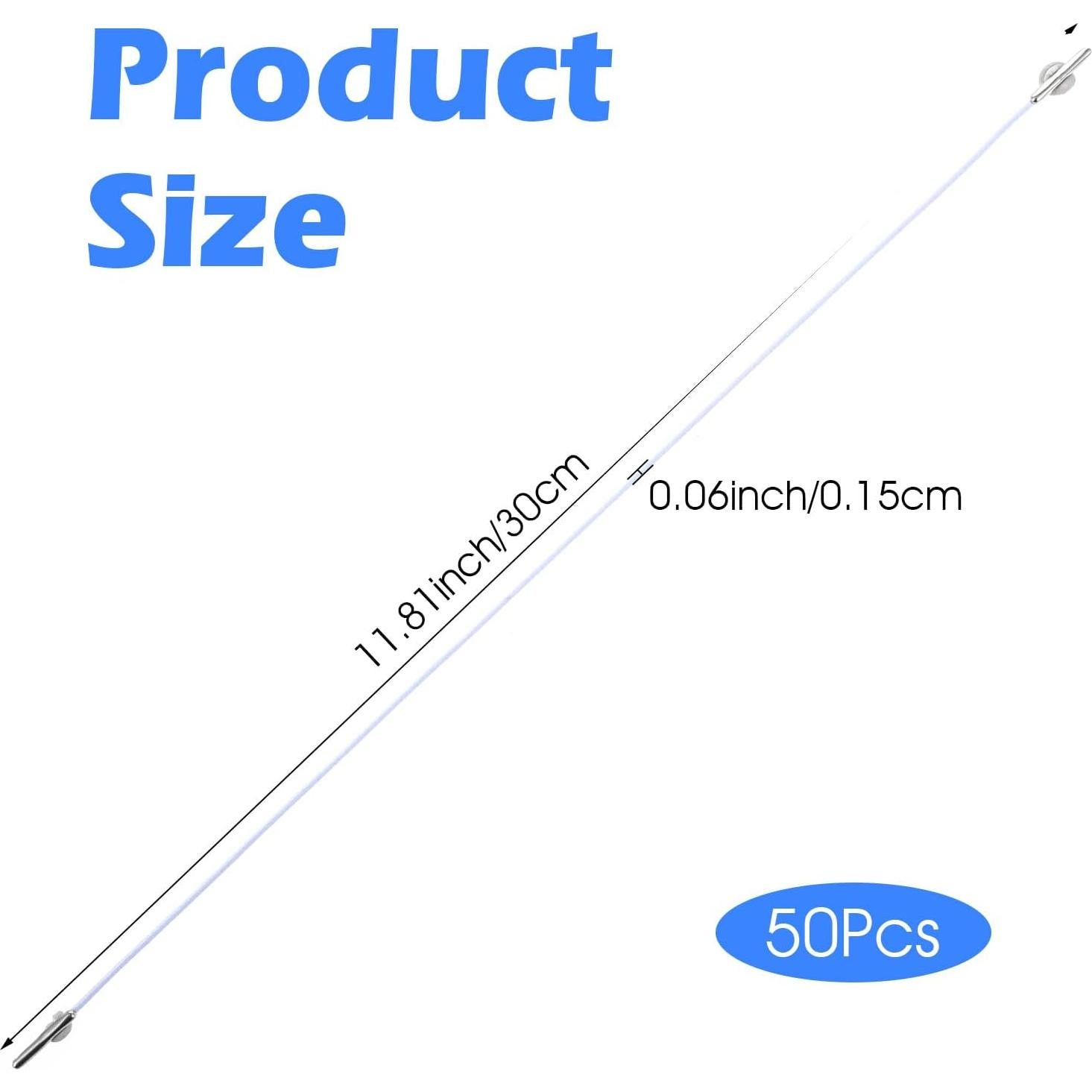 50 Cuerdas Elásticas con Extremos de Metal Xinjoduz 30 cm