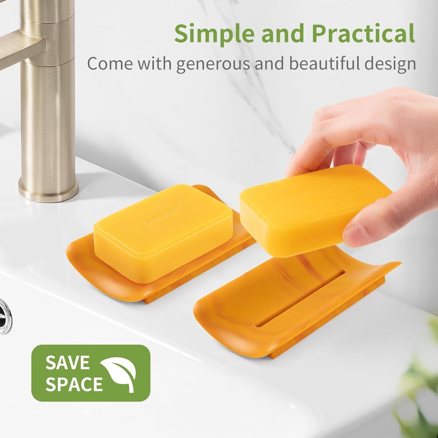 Soporte de Jabón en Barra LOYATRO de Silicona Verde 7x11 cm