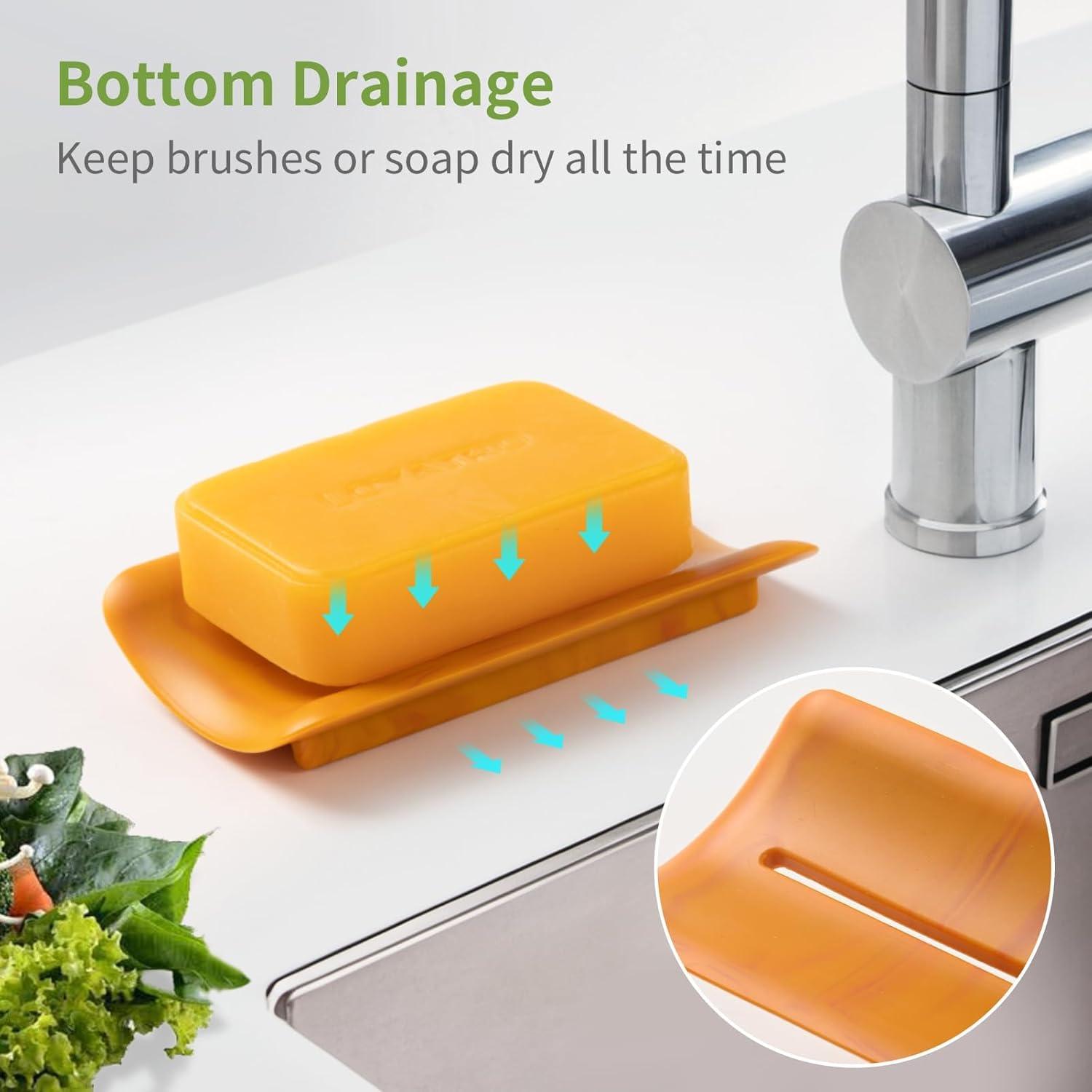 Soporte de Jabón en Barra LOYATRO de Silicona Verde 7x11 cm