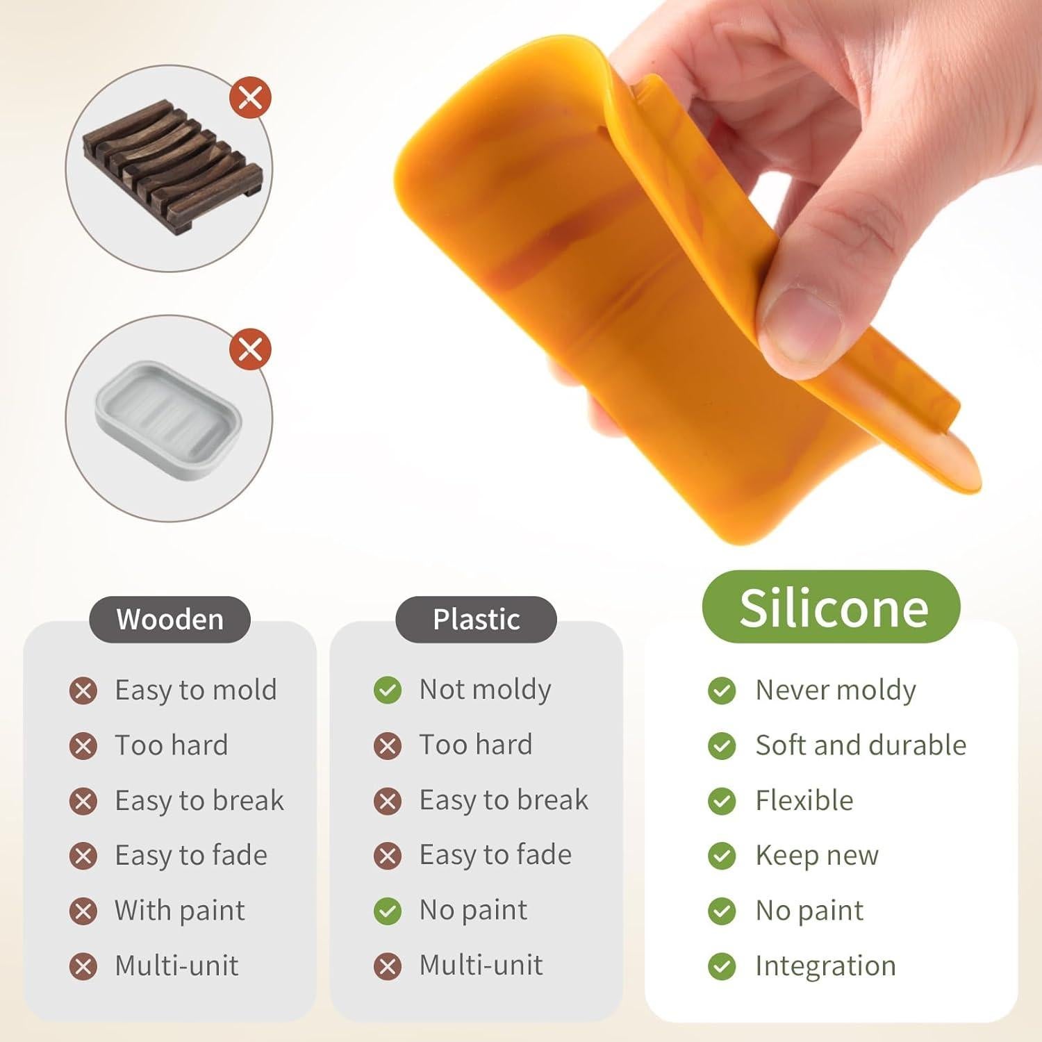 Soporte de Jabón en Barra LOYATRO de Silicona Verde 7x11 cm