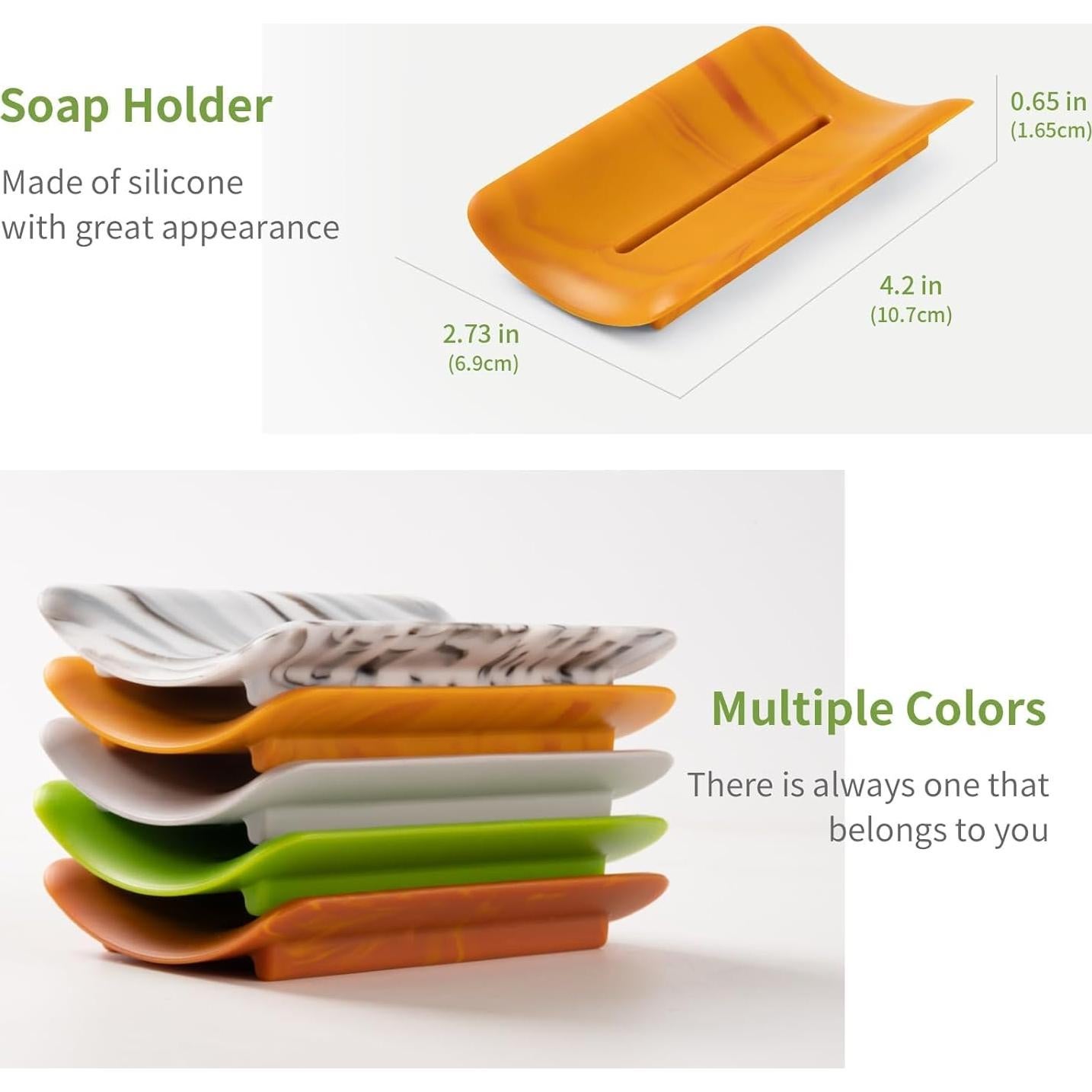 Soporte de Jabón en Barra LOYATRO de Silicona Verde 7x11 cm