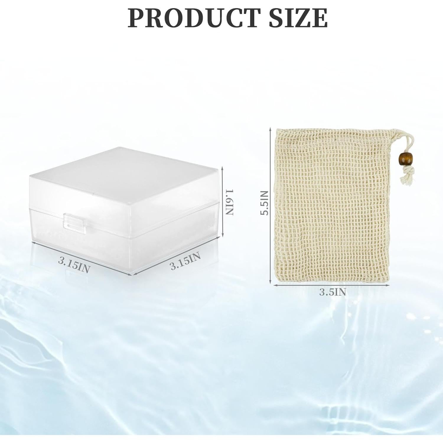 Estuche de Jabón de Viaje YONHTUTU 3 Piezas Blanco Transparente