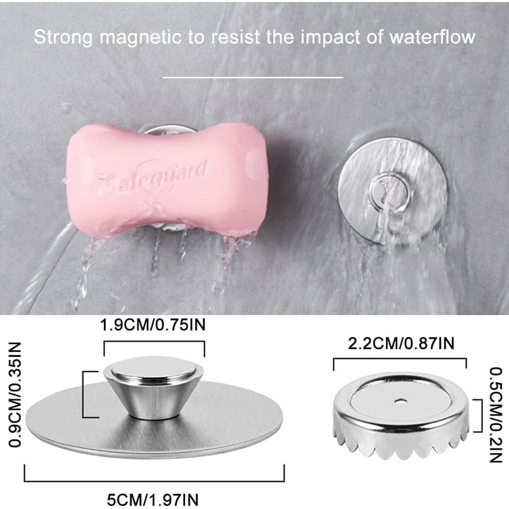 Soporte de Jabón Magnético PIGIAOKA 2 Piezas Acero Inoxidable
