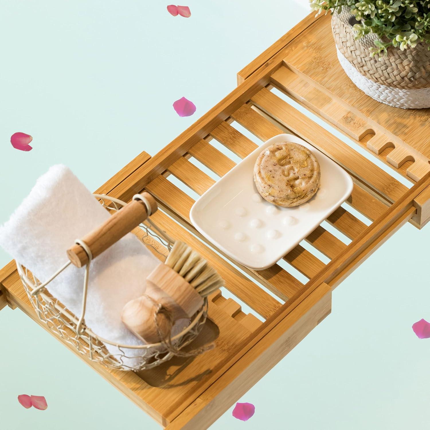 Jabonera de Cerámica Miamolo Blanca 14.2x10.2 cm Antideslizante