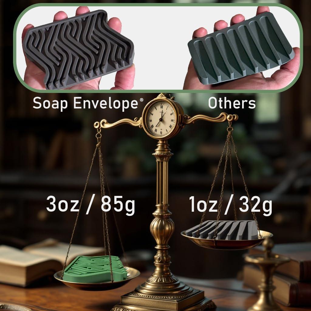 Plato de Jabón de Silicona Premium Soap Envelope - Gris Carbón