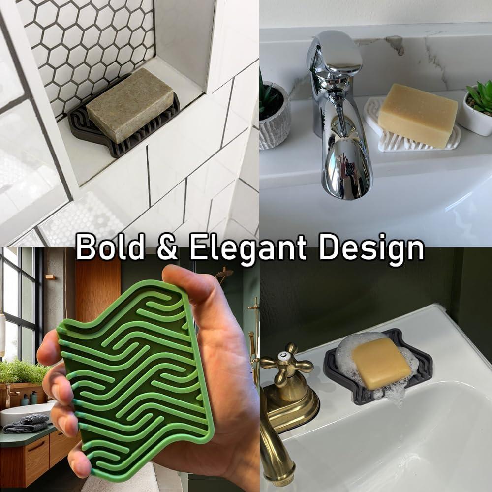 Plato de Jabón de Silicona Premium Soap Envelope - Gris Carbón