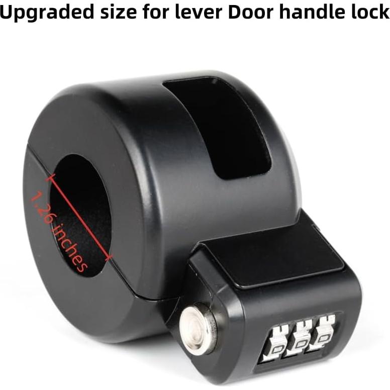 Cubierta de bloqueo de manija de puerta PUGED - Código, Negro