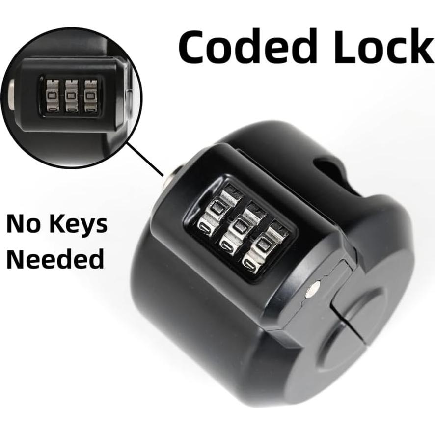 Cubierta de bloqueo de manija de puerta PUGED - Código, Negro