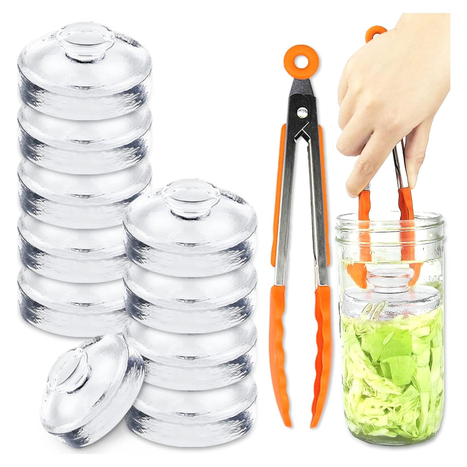 Artcome 10 Pesas de Vidrio para Fermentación Tarros Mason 180g