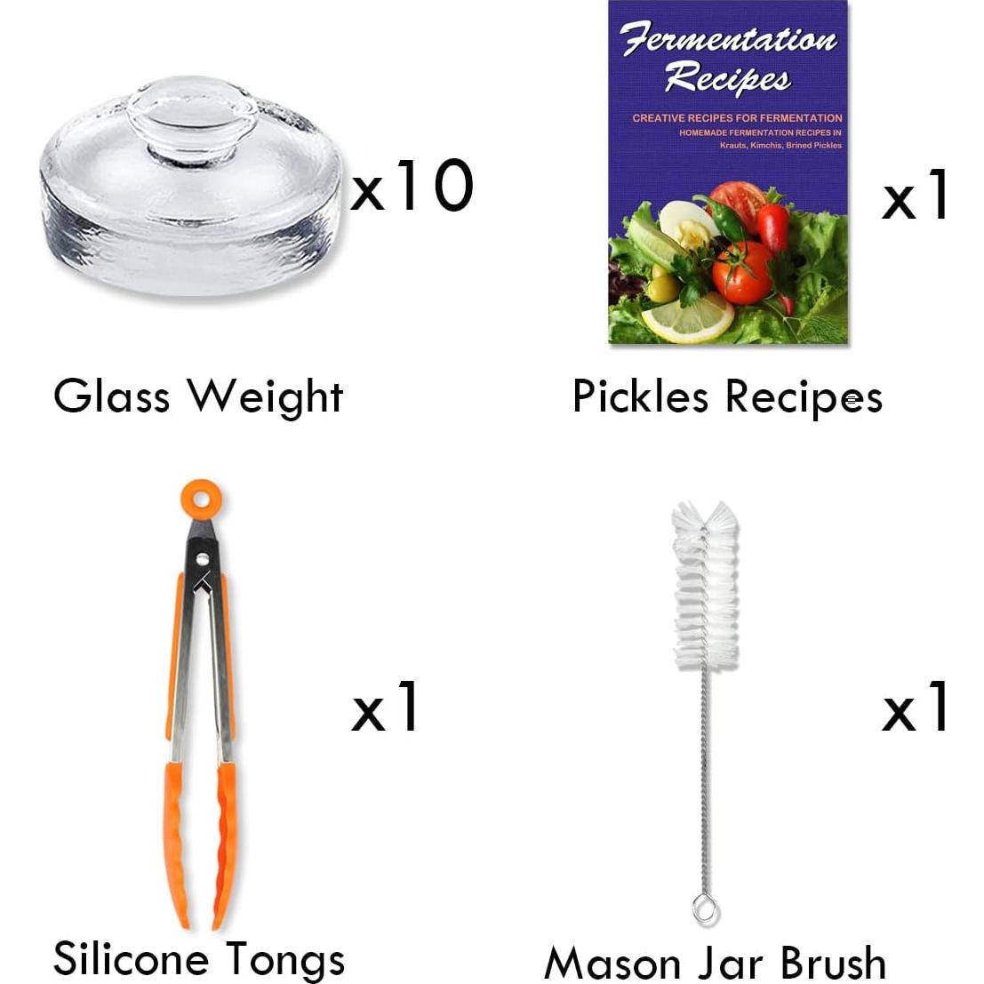 Artcome 10 Pesas de Vidrio para Fermentación Tarros Mason 180g