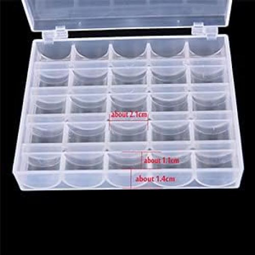 Organizador de Bobinas LNKA 25 Rejillas Transparente 12x10x2.6cm