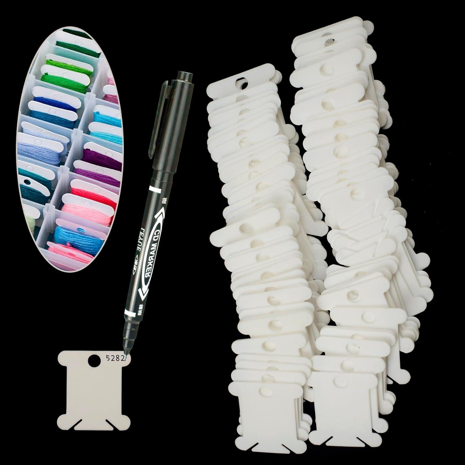 Organizador de Hilo de Bordado Blue Handcart con 100 Bobinas