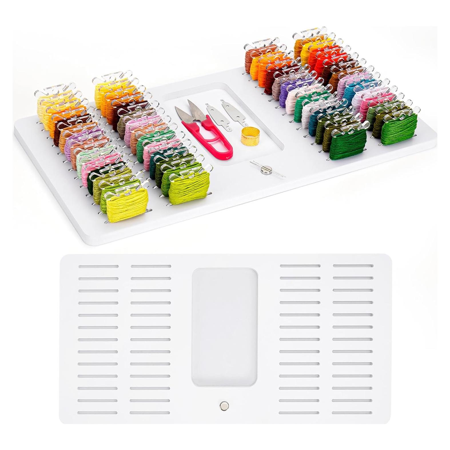 Organizador de Hilo de Bordado Krafetto con 52 Ranuras