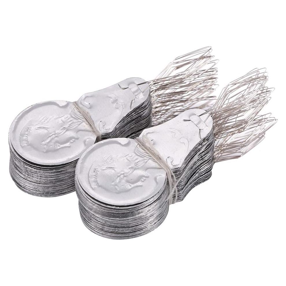 100 Enhebradores de Aguja Plateados ReFaXi para Costura