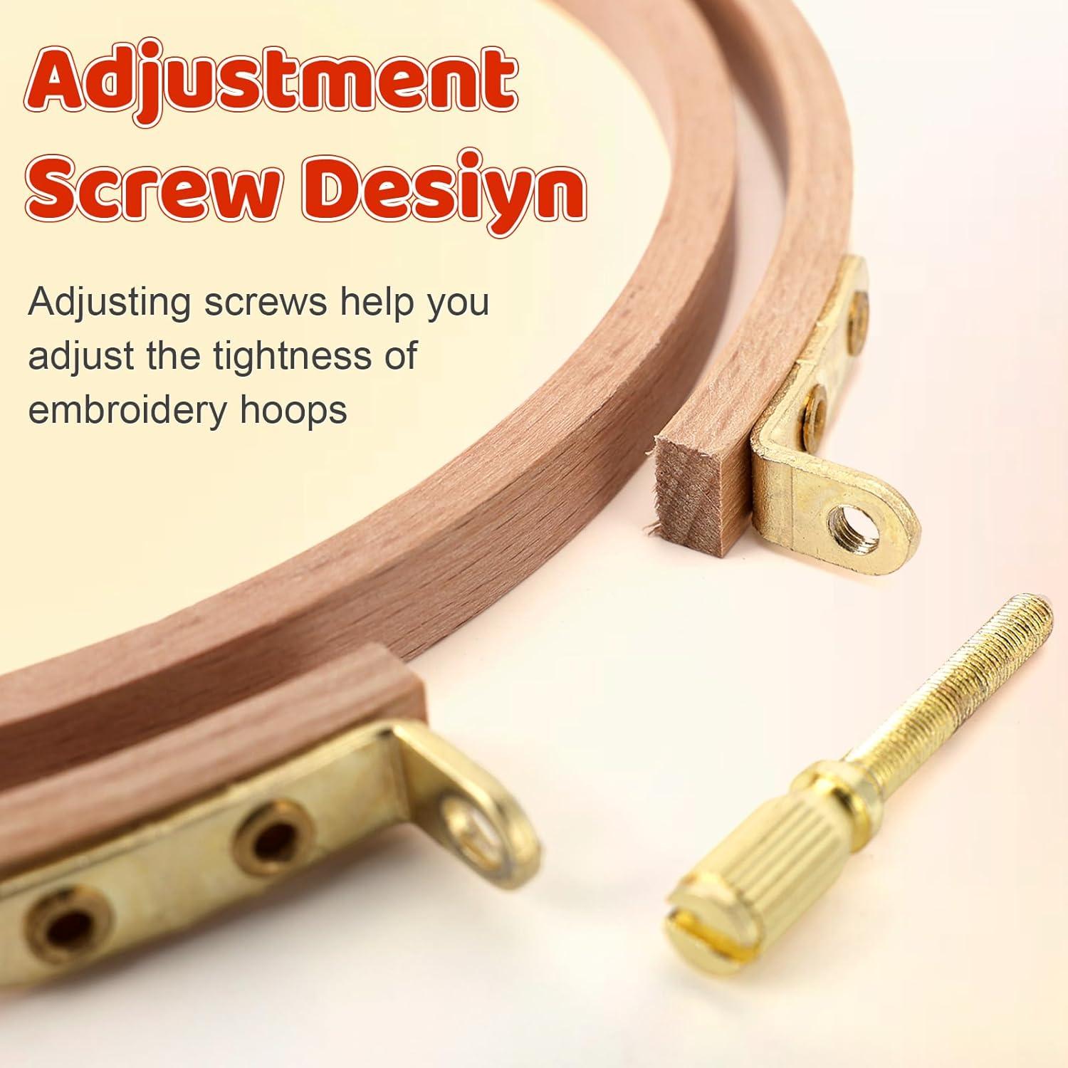 Juego de 2 Aros de Bordado de Madera Clofiak 15.24 cm