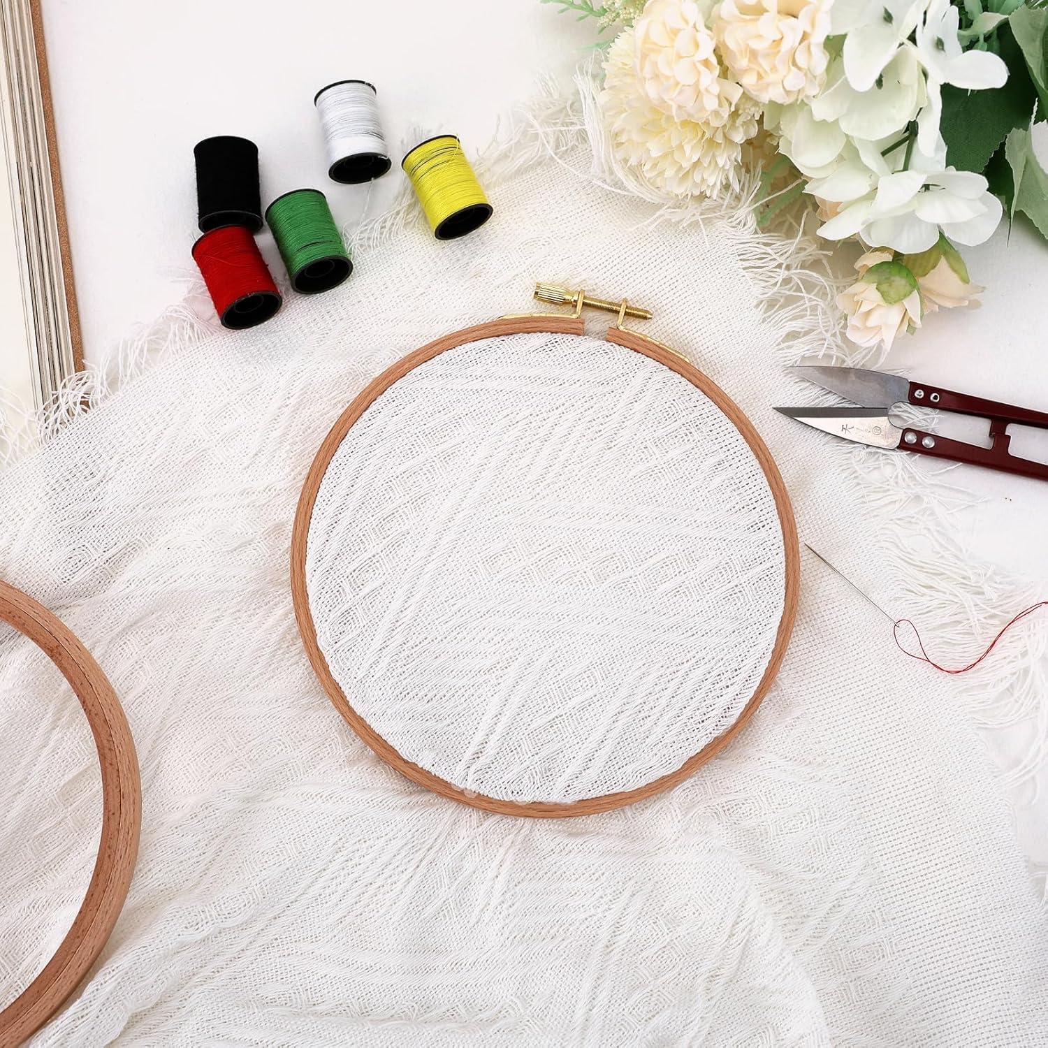 Juego de 2 Aros de Bordado de Madera Clofiak 15.24 cm