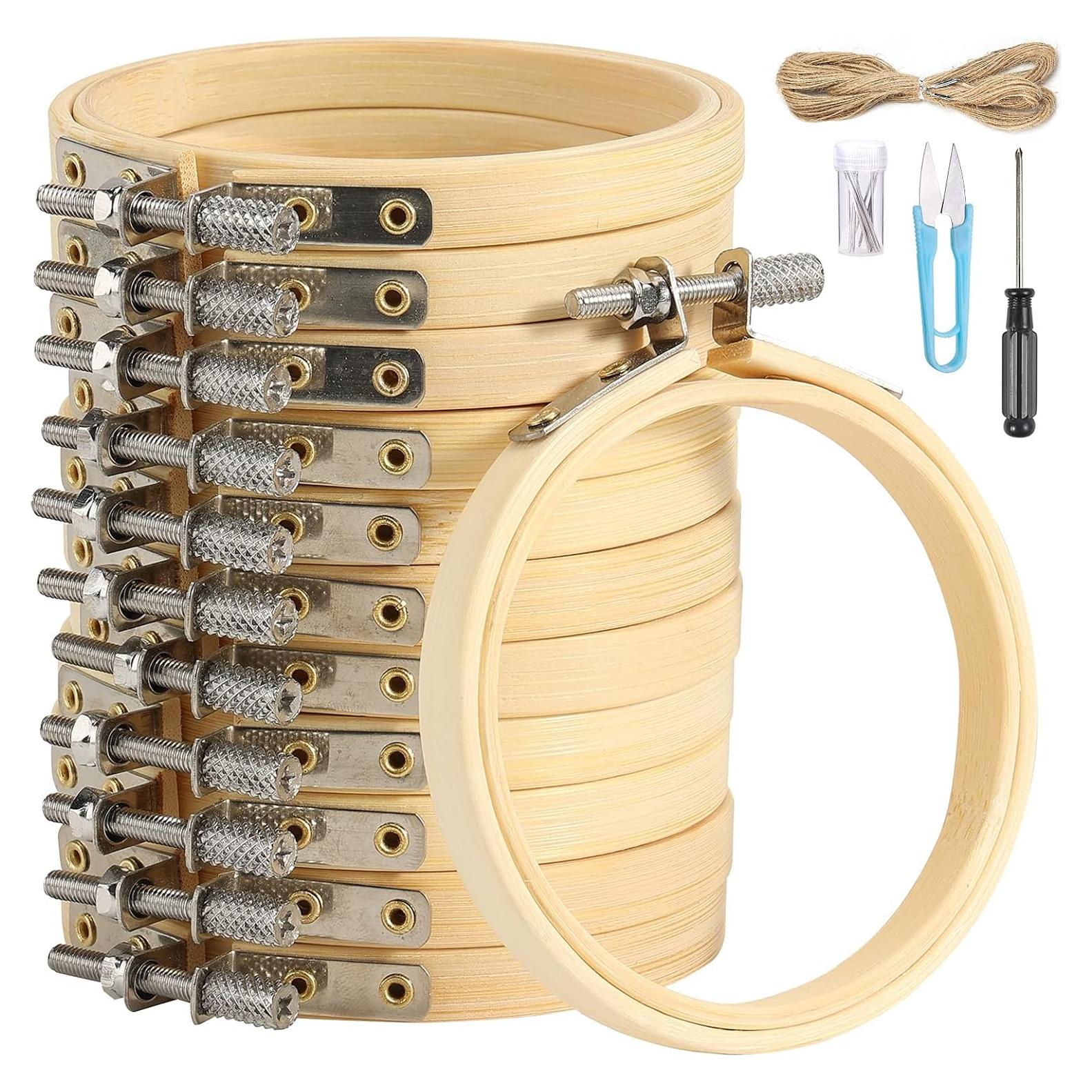 Aros de Bordado de Bambú BigOtters 12PCS 7.62 cm para Manualidades