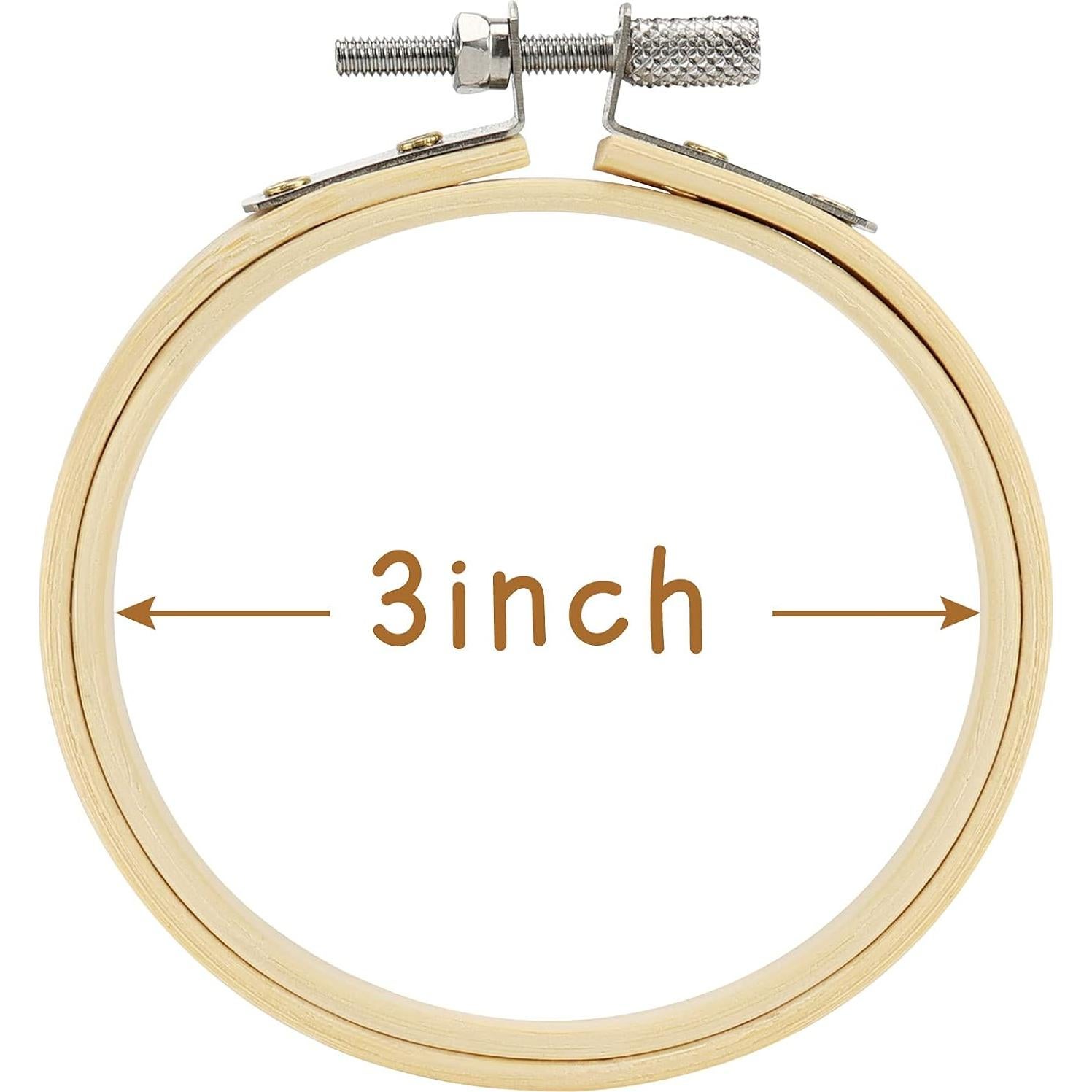 Aros de Bordado de Bambú BigOtters 12PCS 7.62 cm para Manualidades