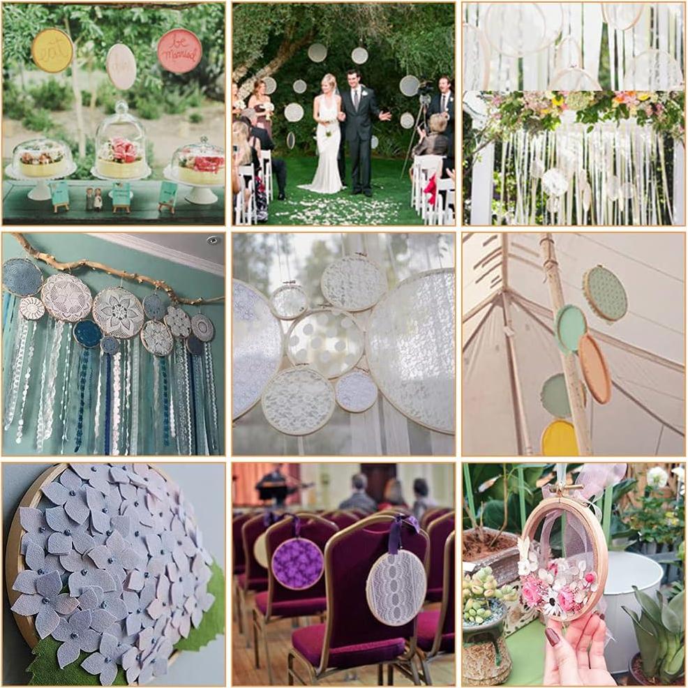 Aros de Bordado de Bambú BigOtters 12PCS 7.62 cm para Manualidades