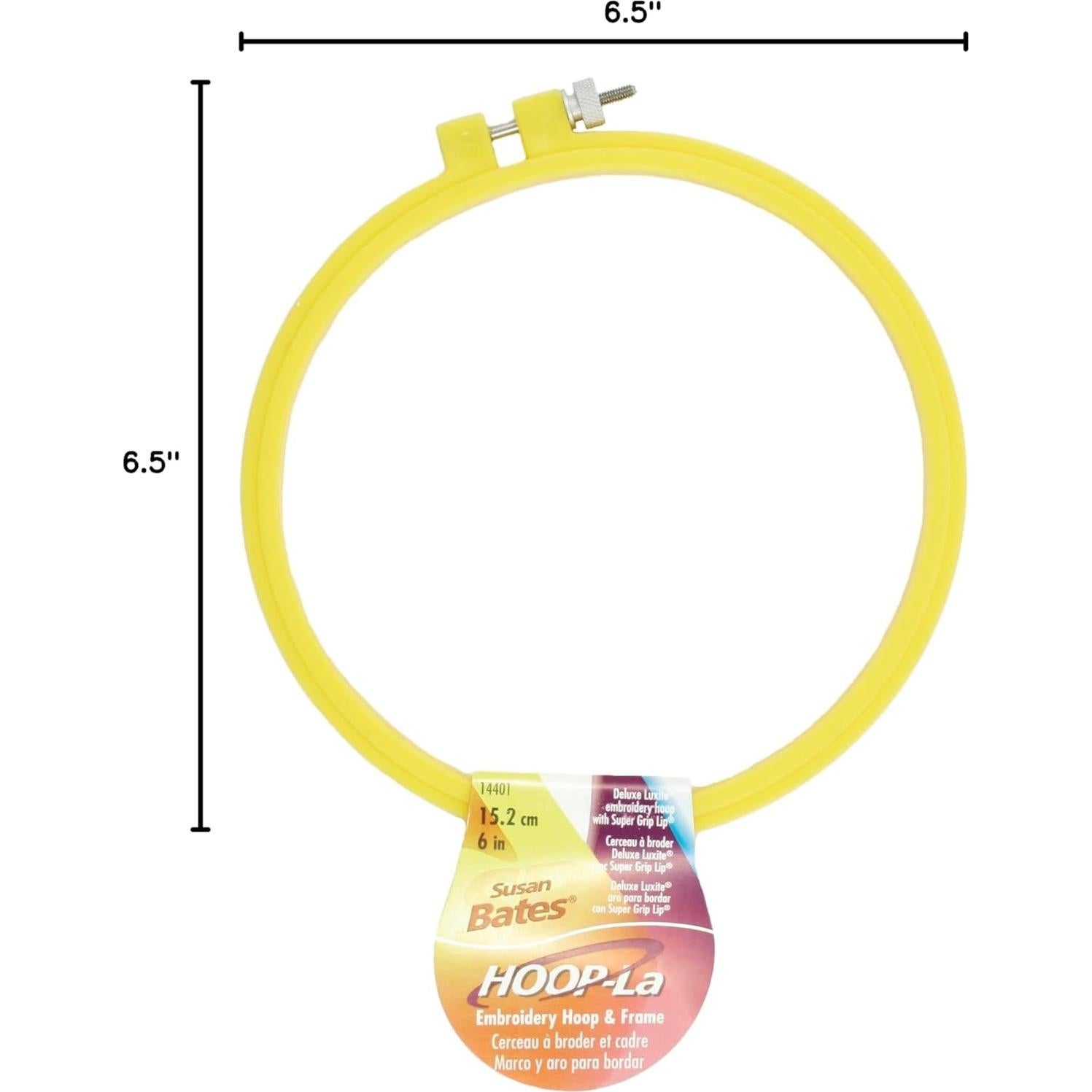 Aro de Bordado Susan Bates Hoop-La 16.5 cm con Super Agarre