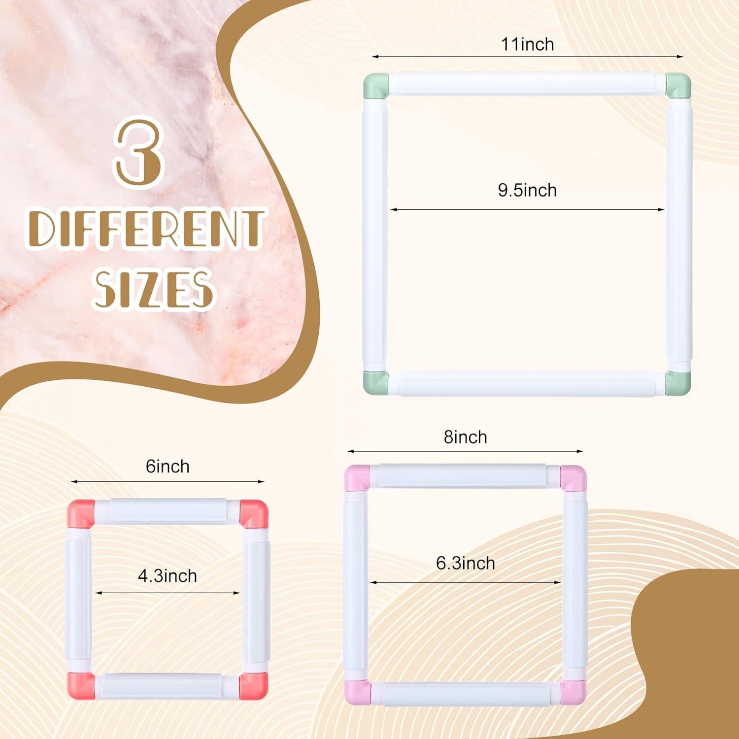 Aros de Bordado Janinka 3 Pcs 15.24-20.32-27.94 cm