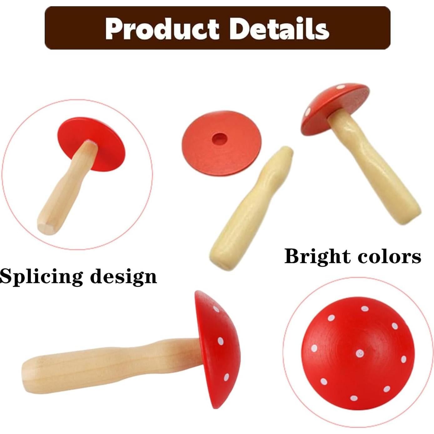 Set de 2 Hongos de Remiendo de Madera Yimluofa - Compactos y Ergonómicos