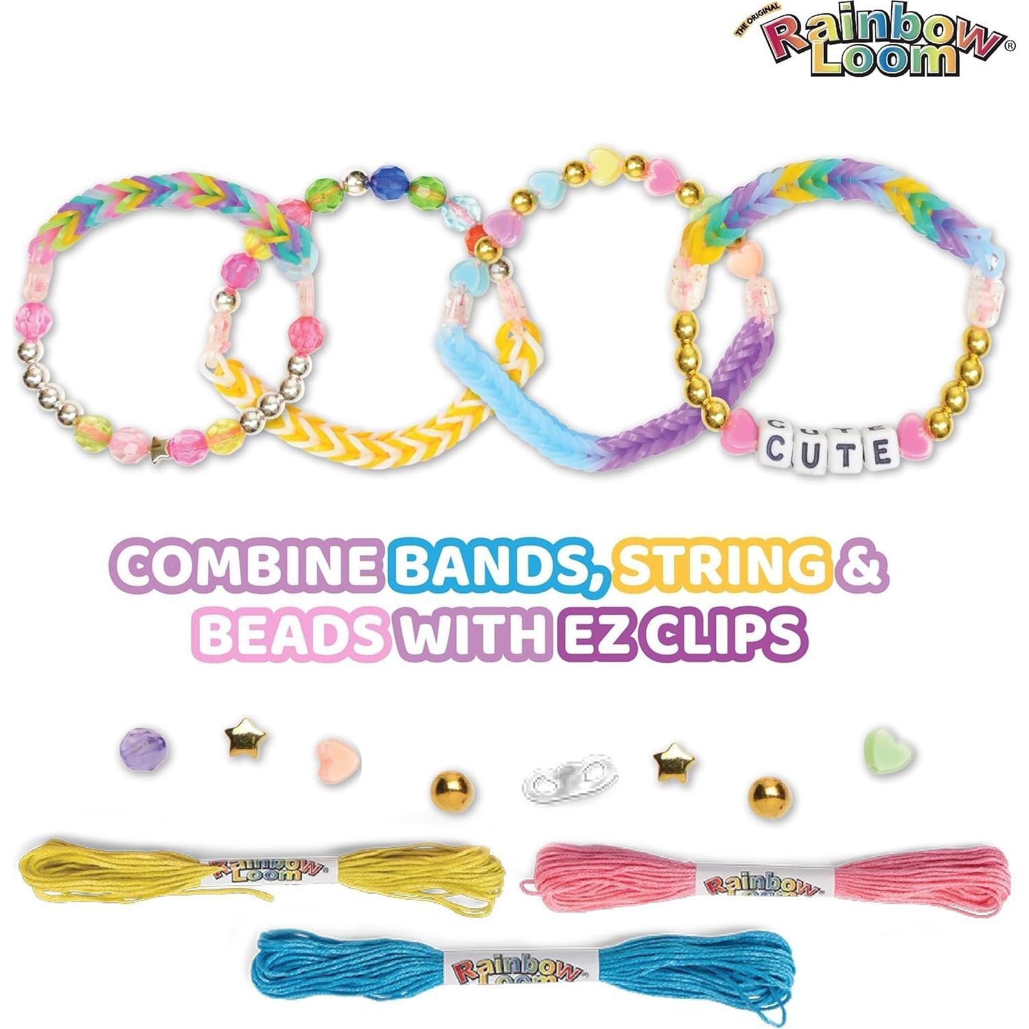 Kit de Manualidades Rainbow Loom AutoLoom Rainbow Bliss - 2400 Bandas y 1000 Perlas