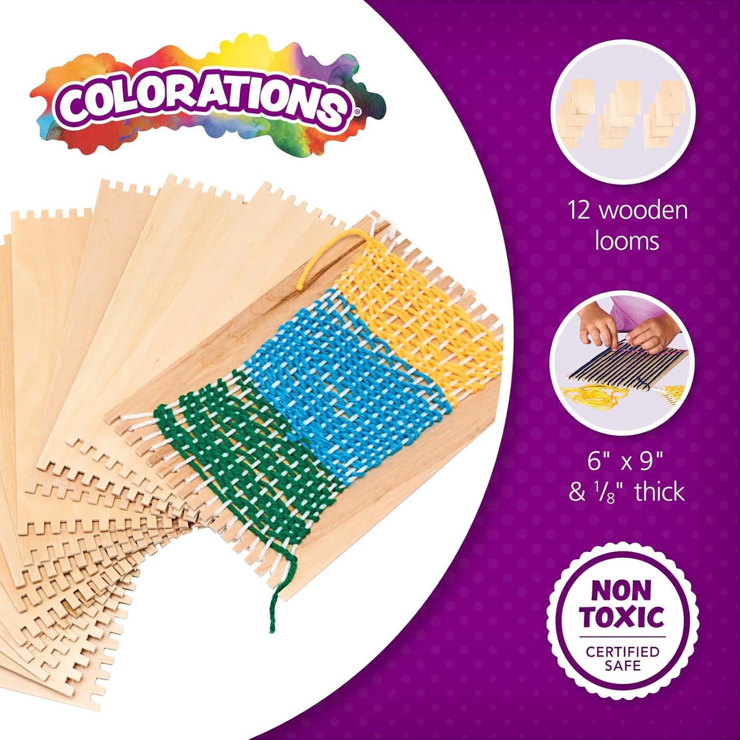 Telar de Madera Colorations RLOOM Set de 12 para Niños