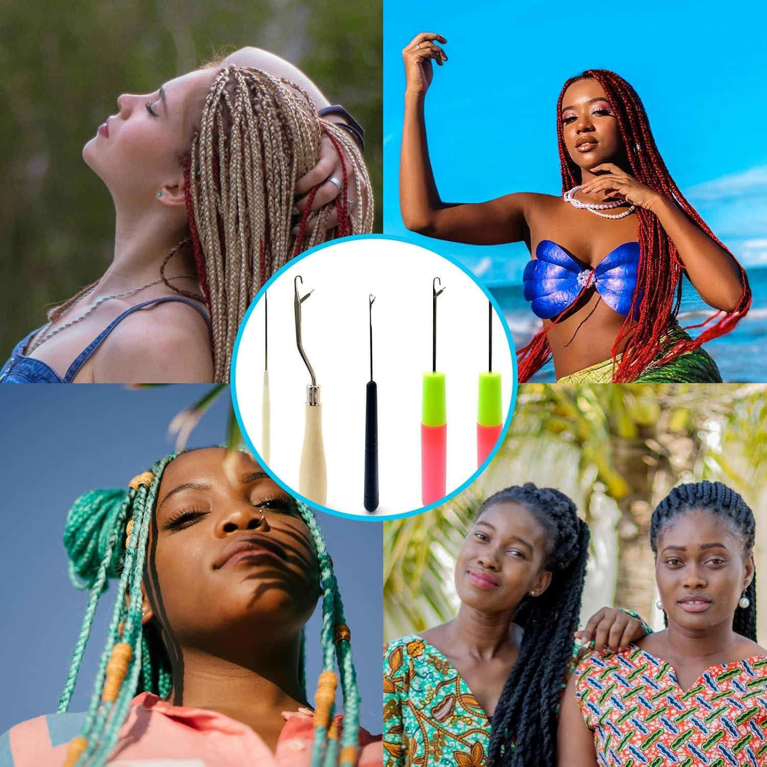 Conjunto de Ganchos de Cierre Qgond 5PCS para Dreadlocks y Manualidades