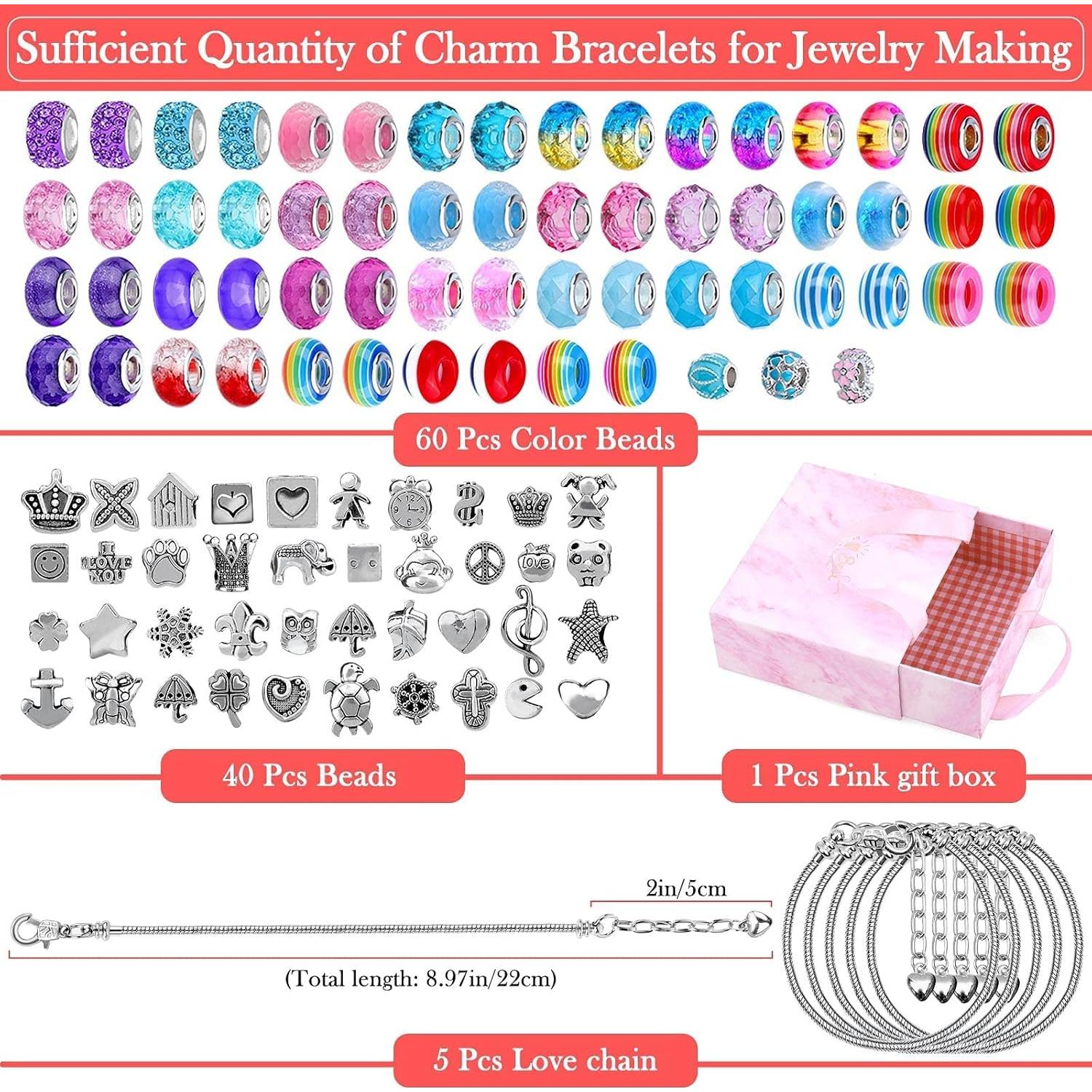 Kit de Joyería DIY Mckanti 150 Piezas Multicolor con Cuentas y Cadenas