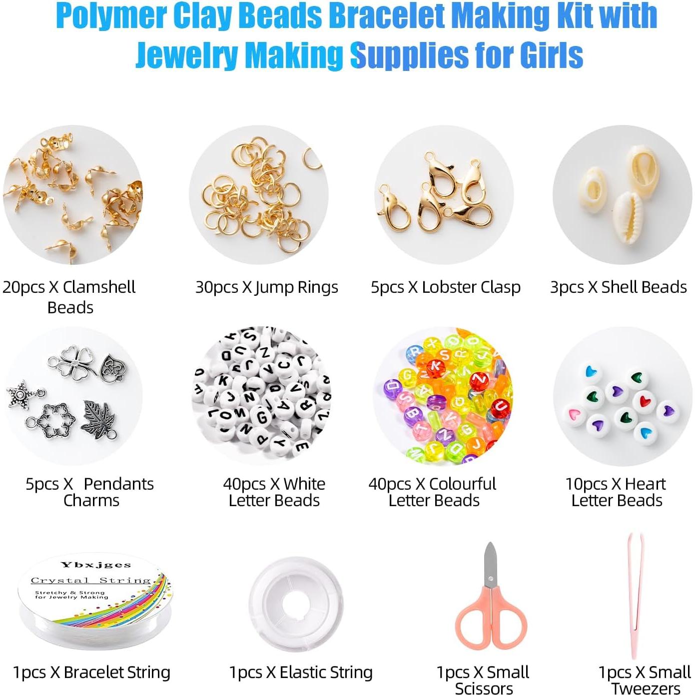 Kit de Pulseras de Perlas de Arcilla Ybxjges 3800 Piezas DIY